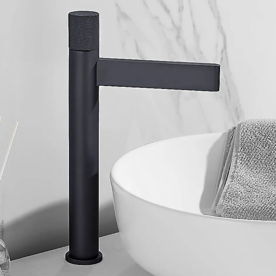 Kroos Robinet mitigeur lavabo haut Noir - Sham