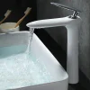 Kroos Robinet mitigeur lavabo haut moderne Blanc - Castor