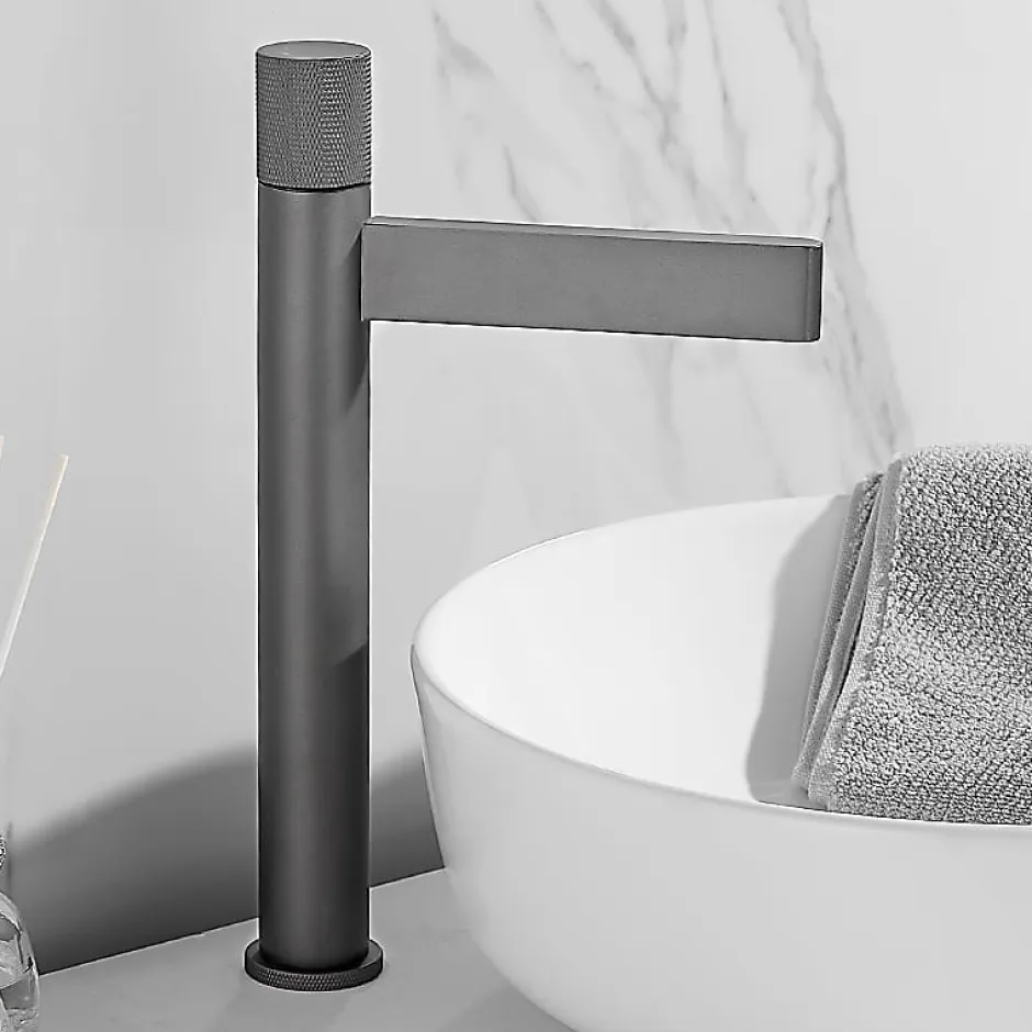 Kroos Robinet mitigeur lavabo haut Gun métal - Sham