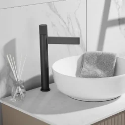 Kroos Robinet mitigeur lavabo haut Gun métal - Sham