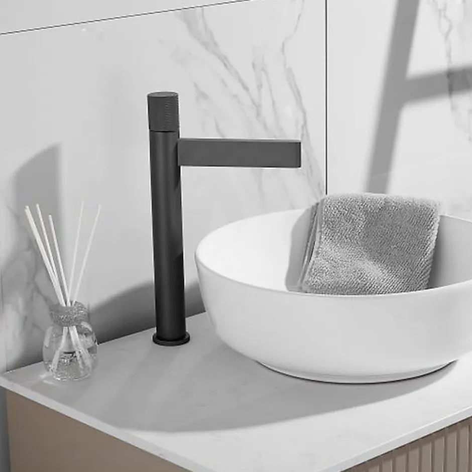 Kroos Robinet mitigeur lavabo haut Gun métal - Sham