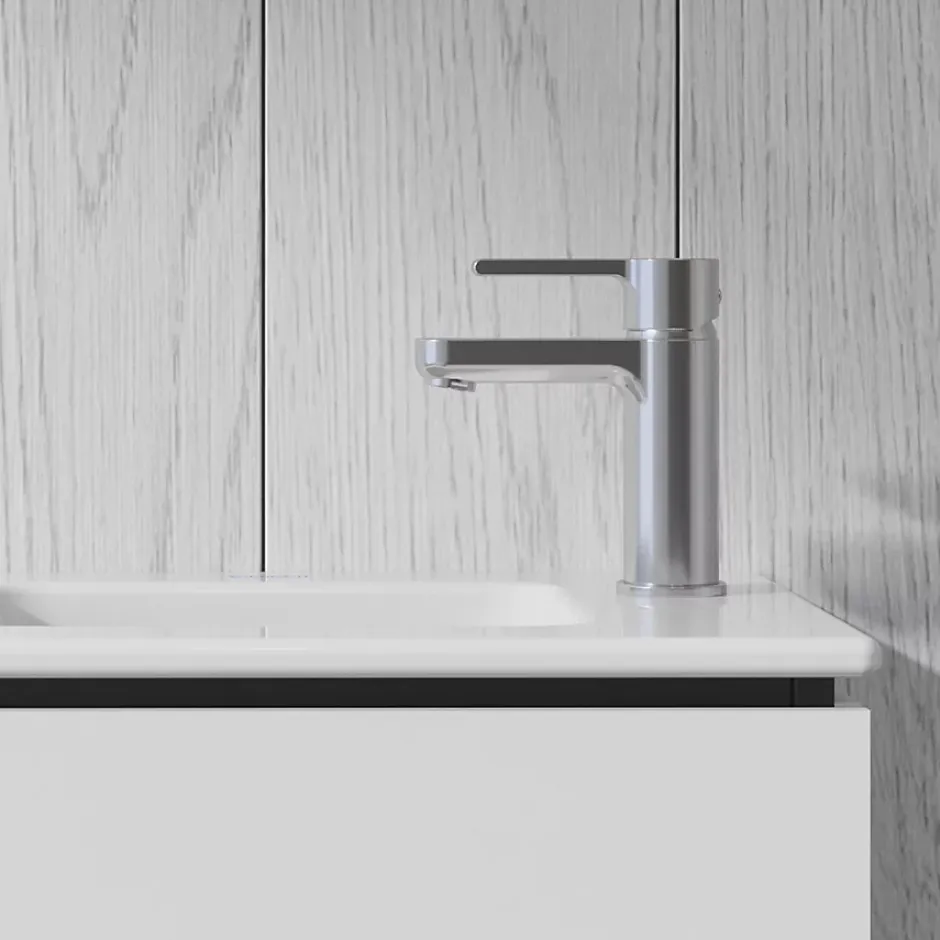 Duravit Robinet mitigeur monocommande lavabo laiton Chrome, Sans Garniture de vidage ni Tirette - Taille S 14x4x15cm - B.2