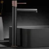 Imex Products Robinet mitigeur monocommande TOUCHER à poser pour lavabo version haute (1 trou) Gris mat - Champagne Robinet à poser (sur vasque* Robinet Lavabo Et Vasque