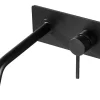 Bernstein Robinet mitigeur mural à encaster XX0539B avec corps d'encastrement noir mat* Robinet Lave-Mains