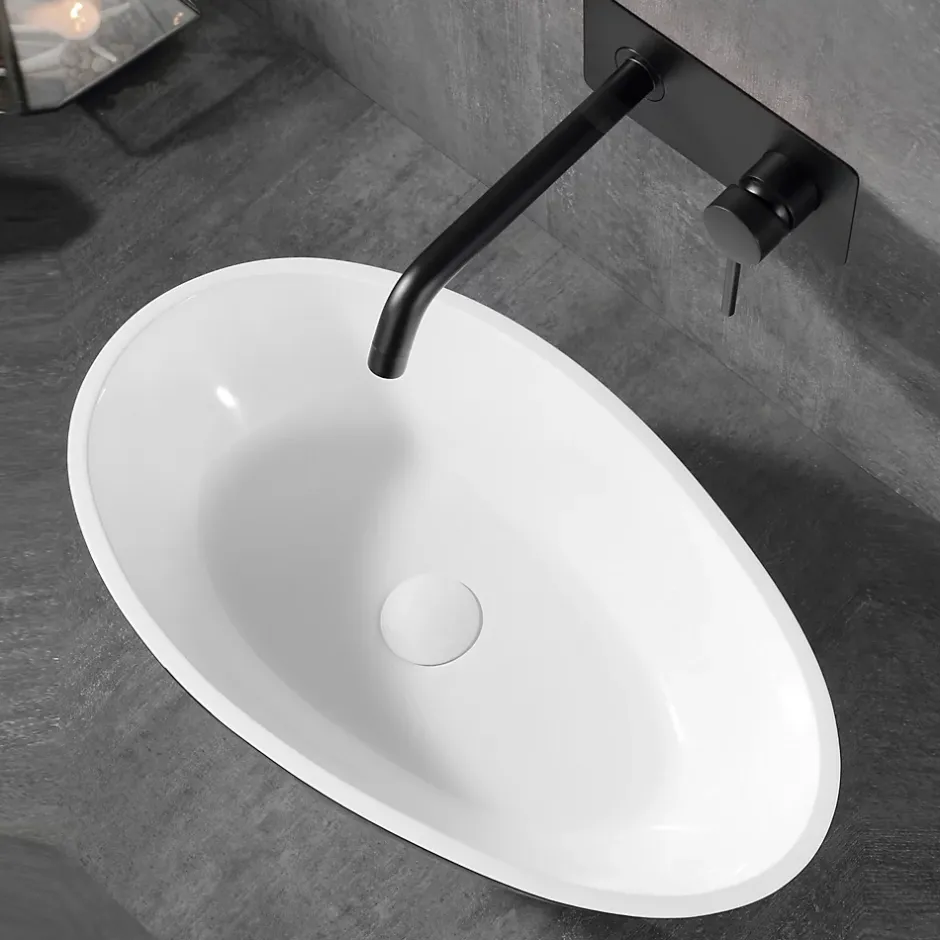 Bernstein Robinet mitigeur mural à encaster XX0539B avec corps d'encastrement noir mat* Robinet Lave-Mains