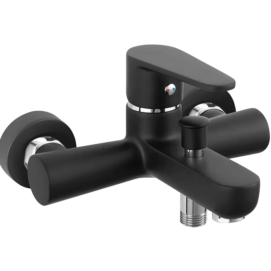 Ferro Robinet mitigeur mural de baignoire ALGEO BLACK noir - SANIVERRE* Robinet De Douche