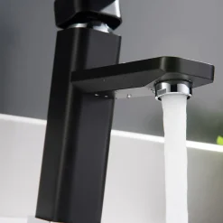 Bernstein Robinet mitigeur pour lavabos vasques 1233CB chromé/noir* Robinet Lave-Mains