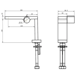 Bernstein Robinet mitigeur pour lavabo ou vasque NT3110C - finition chromée