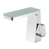 Bernstein Robinet mitigeur pour lavabo ou vasque NT7320 effet cascade - chrome et verre* Robinet Lave-Mains