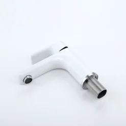 Bernstein Robinet mitigeur pour vasque ou lavabo 4024CW chromé blanc