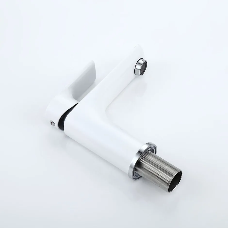 Bernstein Robinet mitigeur pour vasque ou lavabo 4024CW chromé blanc