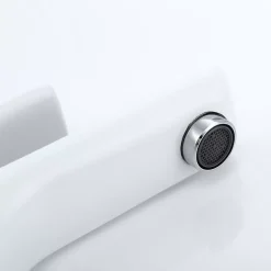 Bernstein Robinet mitigeur pour vasque ou lavabo 4024CW chromé blanc