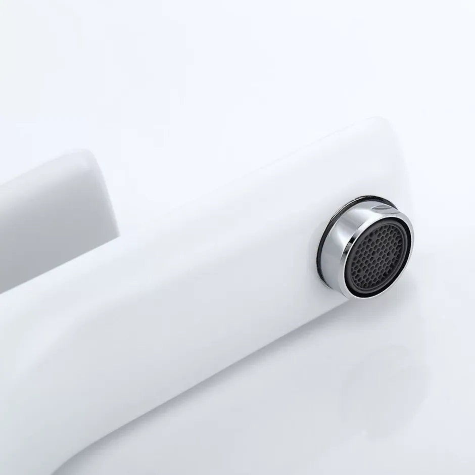 Bernstein Robinet mitigeur pour vasque ou lavabo 4024CW chromé blanc