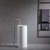 Bernstein Robinet mitigeur sur pied pour lavabo totem 8046 - chrome ou noir mat Chrome