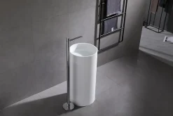 Bernstein Robinet mitigeur sur pied pour lavabo totem 8046 - chrome ou noir mat Chrome