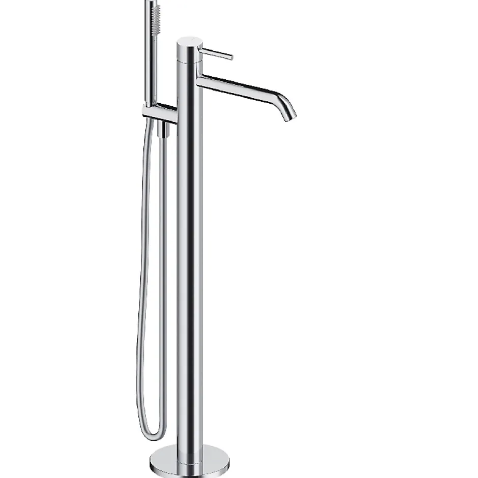 Sanycces Robinet mitigeur sur pied LOOP pour baignoire Chrome* Colonne De Baignoire