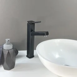 Kroos Robinet mitigeur vasque avec bec extractible Noir- Graffias