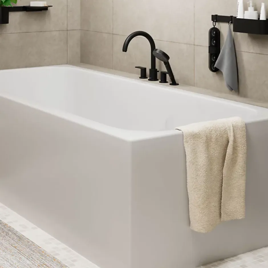 Hansgrohe Robinet mélangeur bain douche 4 trous Vernis Blend noir mat