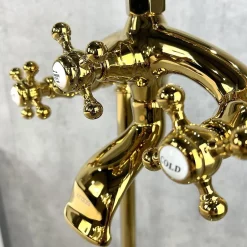 Kroos Robinet mélangeur de bain sur pied Doré - Maddalena