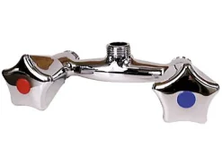 Noyon et Thiebault Robinet mélangeur mural pour douche entraxe 100 mm Mâle 15 x 21 en laiton chromé