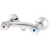 Robinet mélangeur mural pour douche entraxe 150 mm Mâle 15 x 21 en laiton chromé Grenvik