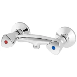 Robinet mélangeur mural pour douche entraxe 150 mm Mâle 15 x 21 en laiton chromé Grenvik