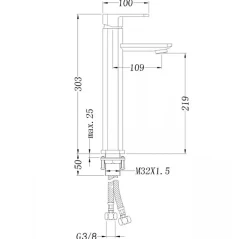 Bernstein Robinet pour lavabo de Salle de bain - Chrome - 1234* Robinet Lave-Mains