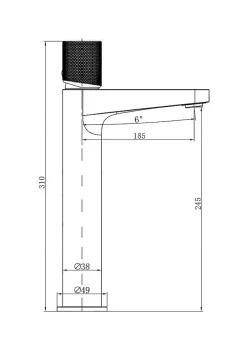 Bernstein Robinet pour lavabo vasque et évier design en laiton peu bruyant et avec aérateur économie d'eau - H. 31cm - Chrome
