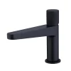Bernstein Robinet pour lavabo vasque et évier design en laiton peu bruyant et économe en eau - H. 16,3cm - Noir (mat)