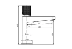 Bernstein Robinet pour lavabo vasque et évier design en laiton peu bruyant et économe en eau - H. 16,3cm - Noir (mat)