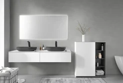 Bernstein Robinet pour lavabo vasque et évier design en laiton peu bruyant et économe en eau - H. 16,3cm - Noir (mat)