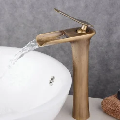 Kroos Robinet pour vasque antique laiton finition bronze