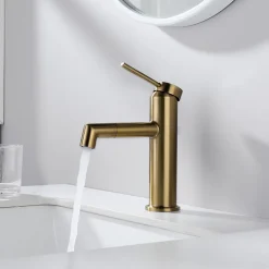 Lonheo Max Robinet Salle de Bain Bec Rotation à 360, Mitigeur lavabo Robinet lavabo, Froide/Chaude* Robinet Lavabo Et Vasque