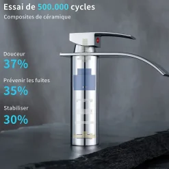 Homelody Robinet Salle de Bain Cascade Mitigeur de Lavabo Design Moderne pour Vasque Chromé en Inox* Robinet Lavabo Et Vasque