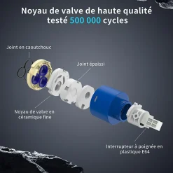 Homelody Robinet Salle de Bain Cascade Mitigeur de Lavabo Design Moderne pour Vasque Chromé en Inox* Robinet Lavabo Et Vasque