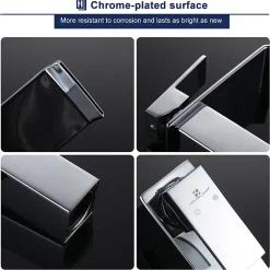 Homelody Robinet Salle de Bain Cascade Robinet de Lavabo en Laiton Mitigeur de Salle de Bain Chromé Forme Carré* Robinet Lavabo Et Vasque