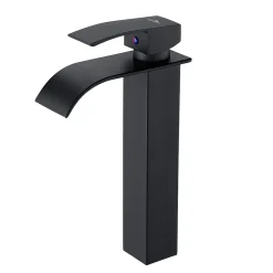 Auralum Max Robinet Salle de Bain Cascade Moderne, Mitigeur de Lavabo - Sortie Douce Sans Éclaboussures