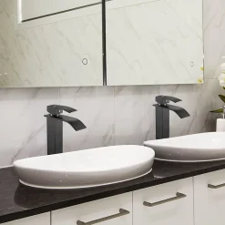 Auralum Max Robinet Salle de Bain Cascade Moderne, Mitigeur de Lavabo - Sortie Douce Sans Éclaboussures