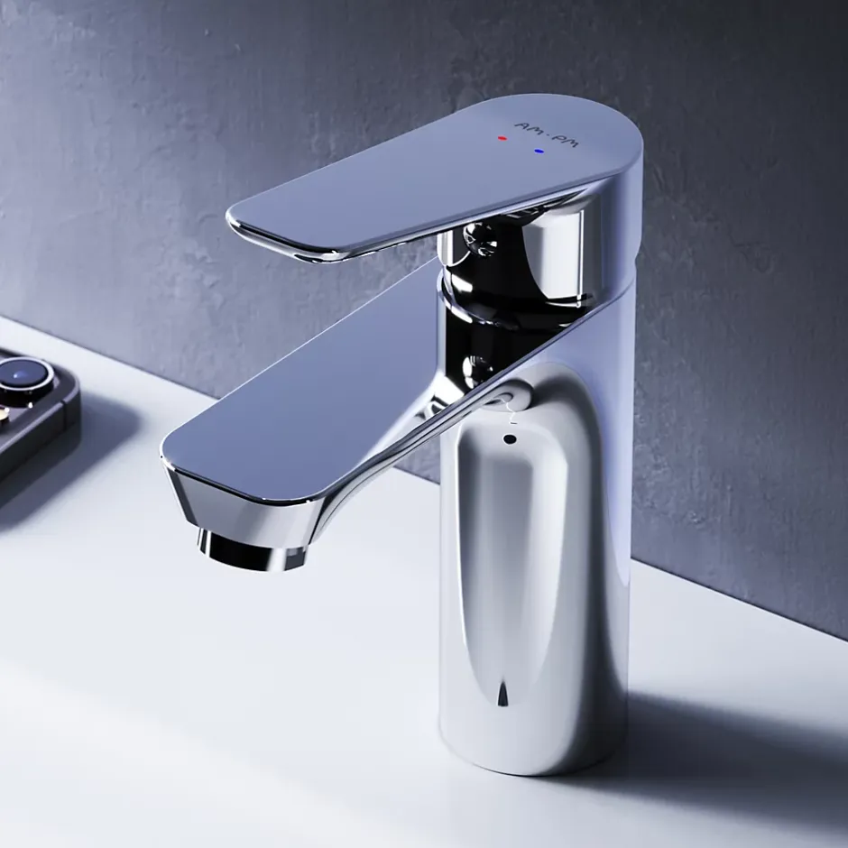 Am.Pm Europe Robinet Salle de Bain Mitigeur de lavabo, Chromé, Hit taille M, FTA02200 AM.PM