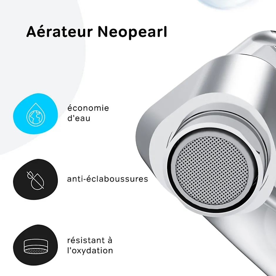 Am.Pm Europe Robinet Salle de Bain Mitigeur de lavabo, Chromé, Hit taille M, FTA02200 AM.PM