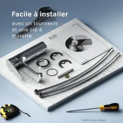 Am.Pm Europe Robinet Salle de Bain Mitigeur de lavabo, Chromé, Hit taille M, FTA02200 AM.PM