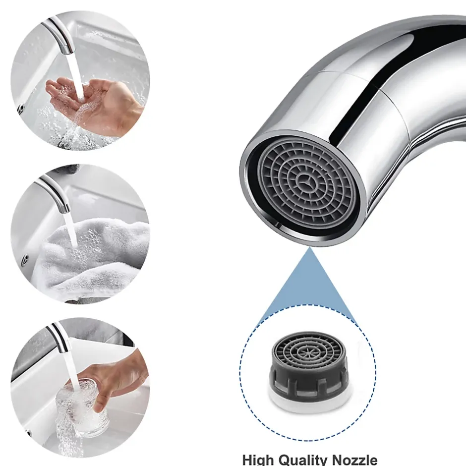 Auralum Max Robinet Salle de Bain Mitigeur lavabo, Robinet lavabo en Laiton , Froide/Chaude