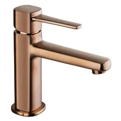 Invena Robinet Salle de Bain Mitigeur Lavabo Cuivre Bronze Monocommande Glamour