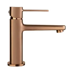 Invena Robinet Salle de Bain Mitigeur Lavabo Cuivre Bronze Monocommande Glamour