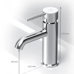 Am.Pm Europe Robinet Salle de Bain Mitigeur de lavabo, Chromé, taille M, FPA02100 AM.PM* Robinet Lavabo Et Vasque