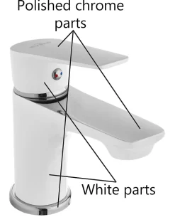 Invena Robinet Salle De Bain Mitigeur Lavabo Blanc Monocommande Dokos* Robinet Lavabo Et Vasque