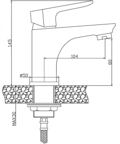Invena Robinet Salle De Bain Mitigeur Lavabo Blanc Monocommande Dokos* Robinet Lavabo Et Vasque