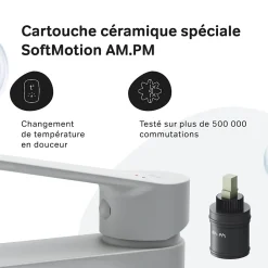 Am.Pm Europe Robinet Salle de Bain Mitigeur de lavabo avec bonde clic clac, Blanc, taille S, FTA82133 AM.PM