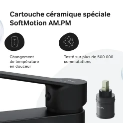 Am.Pm Europe Robinet Salle de Bain Mitigeur lavabo, Noir, taille M, FTA02122 AM.PM* Robinet Lavabo Et Vasque