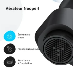 Am.Pm Europe Robinet Salle de Bain Mitigeur lavabo, Noir, taille M, FTA02122 AM.PM* Robinet Lavabo Et Vasque